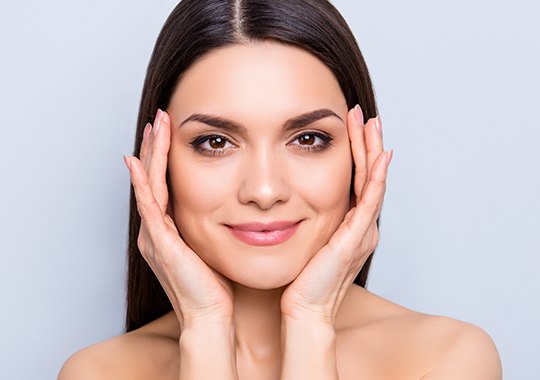 Woman with smooth healthy skin