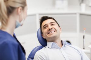 man at dental checkup